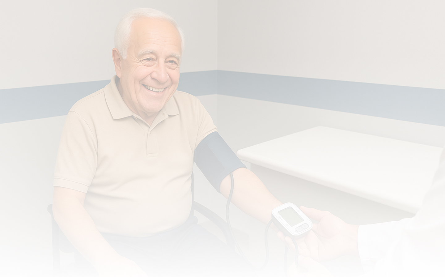 Paciente mayor en consulta médica